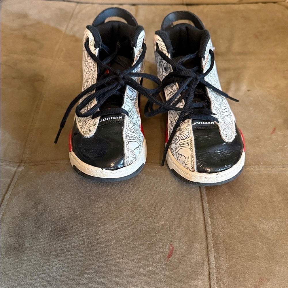 Jordan Kids Sneakers - Black, White, and Red